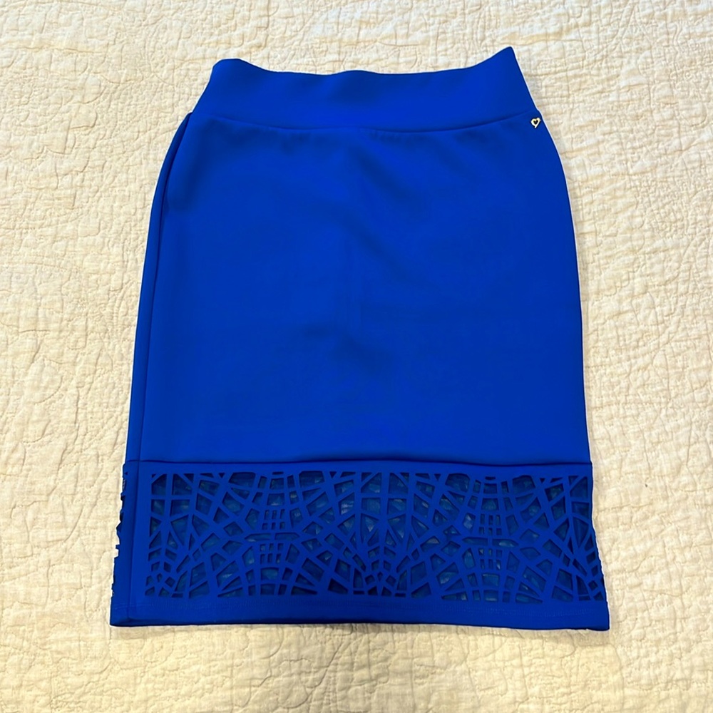 Thalia Sodi royal blue scuba pencil skirt in medium